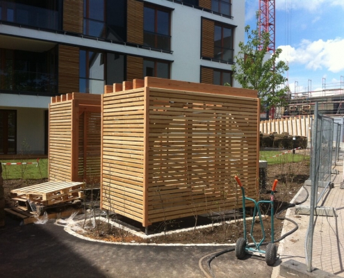 fertiges Tonnenhaus aus Holz