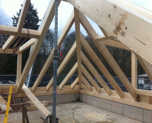 Dachstuhl aus Holz